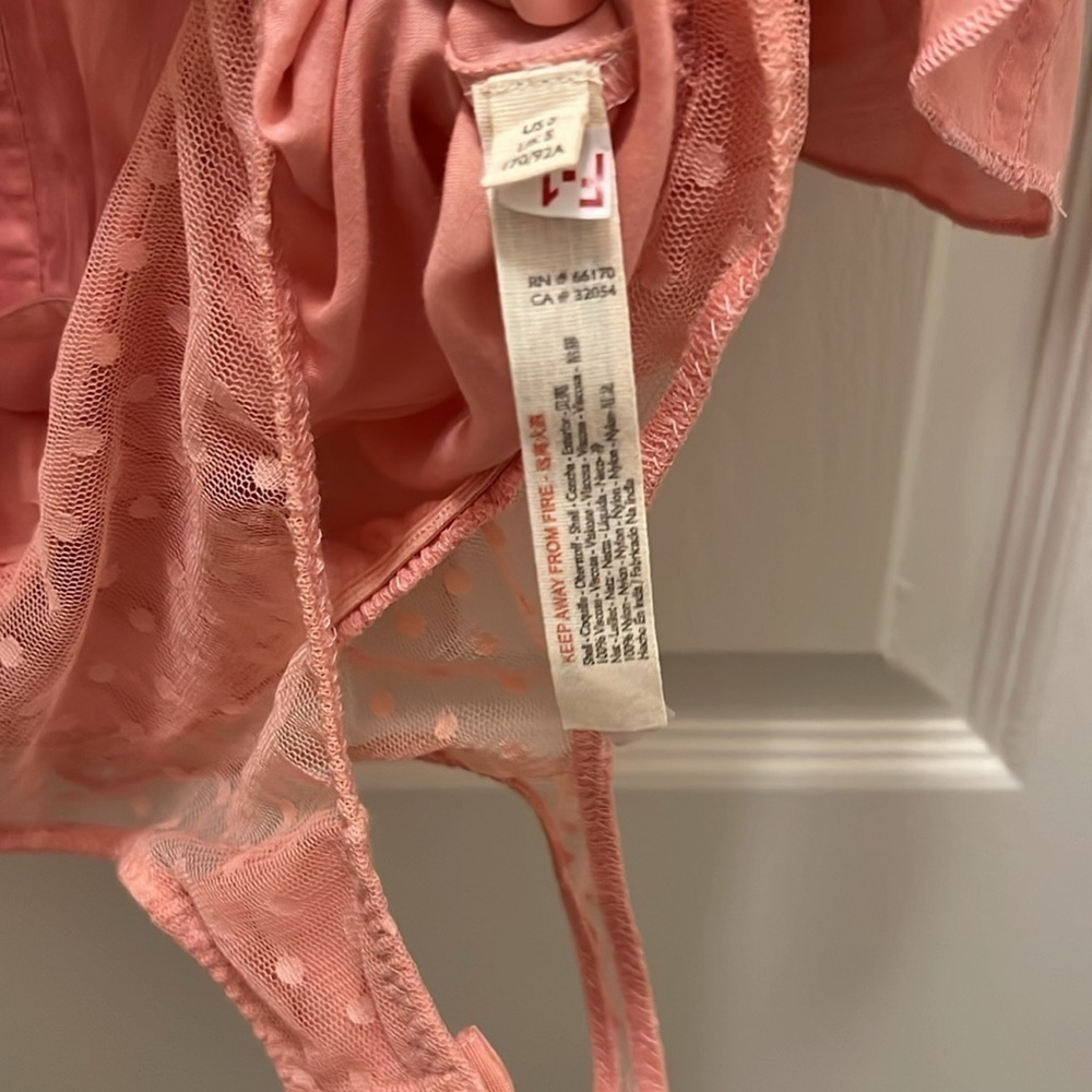 Free People Intimates. Call Me Later Bodysuit. Peach. Size Small. NWOT - Picture 14 of 14